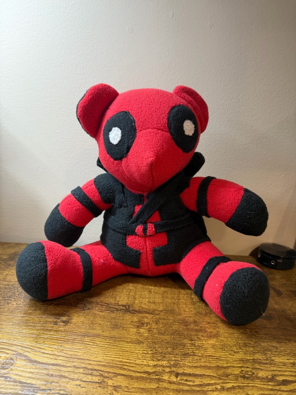 Deadpool Red & Black Superhero Plush Bear - Kids Toy